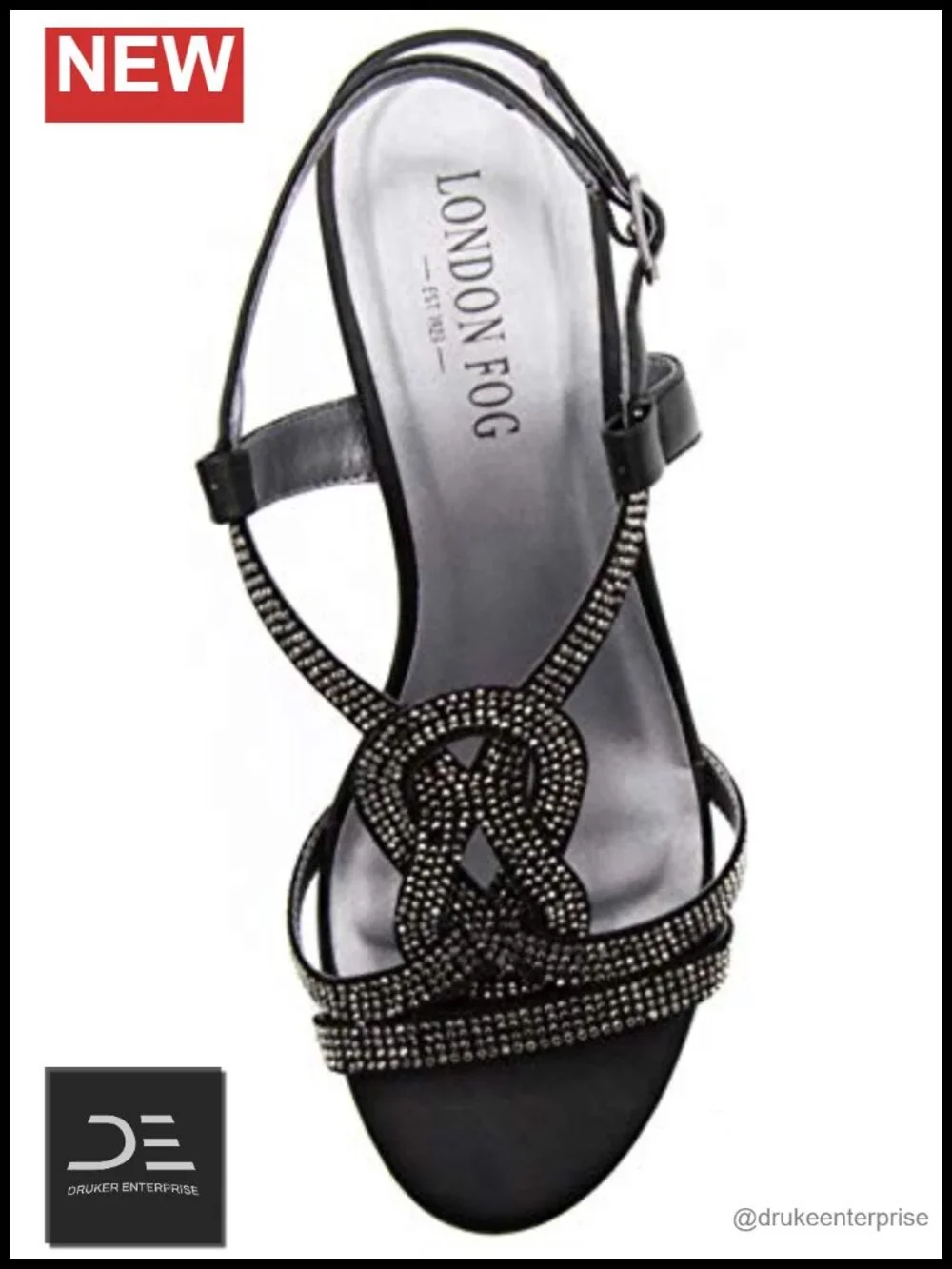 Embellished Shimmery Fabric Platform Sandals with Slingback 1.5